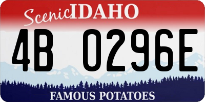 ID license plate 4B0296E