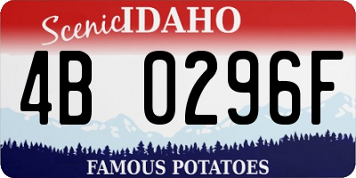 ID license plate 4B0296F
