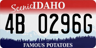 ID license plate 4B0296G