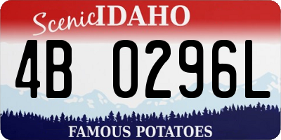 ID license plate 4B0296L