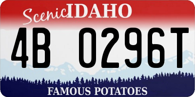 ID license plate 4B0296T