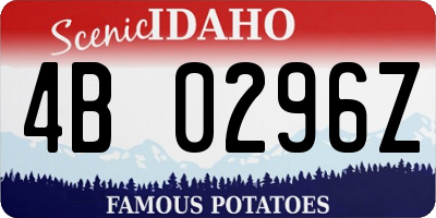 ID license plate 4B0296Z