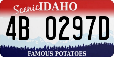 ID license plate 4B0297D