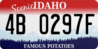 ID license plate 4B0297F