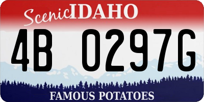 ID license plate 4B0297G