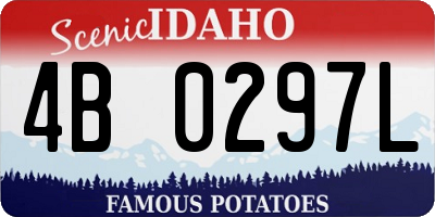 ID license plate 4B0297L