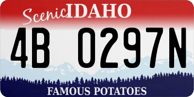 ID license plate 4B0297N