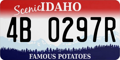ID license plate 4B0297R