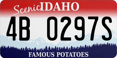 ID license plate 4B0297S