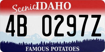ID license plate 4B0297Z
