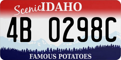 ID license plate 4B0298C