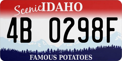 ID license plate 4B0298F