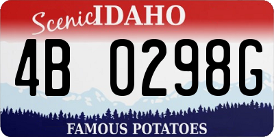 ID license plate 4B0298G