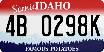 ID license plate 4B0298K