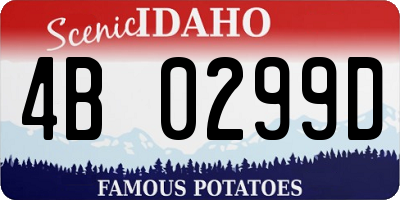 ID license plate 4B0299D