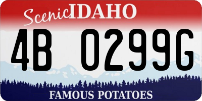 ID license plate 4B0299G