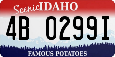ID license plate 4B0299I