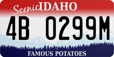 ID license plate 4B0299M