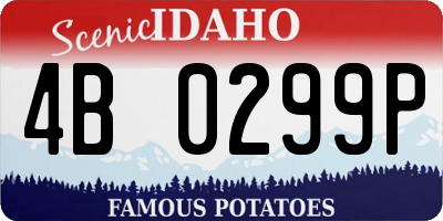 ID license plate 4B0299P