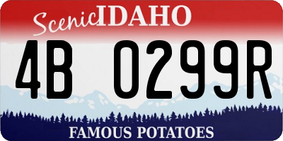 ID license plate 4B0299R