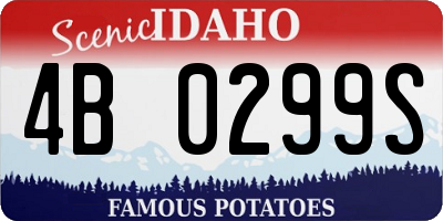 ID license plate 4B0299S