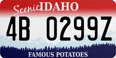ID license plate 4B0299Z