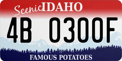ID license plate 4B0300F
