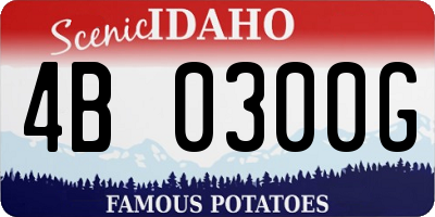 ID license plate 4B0300G