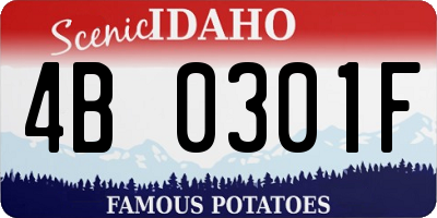 ID license plate 4B0301F