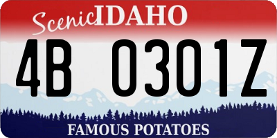 ID license plate 4B0301Z