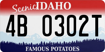 ID license plate 4B0302T