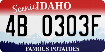 ID license plate 4B0303F