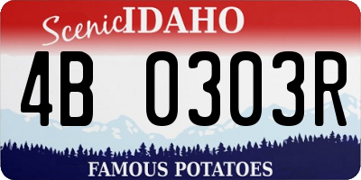 ID license plate 4B0303R
