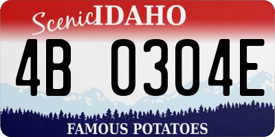 ID license plate 4B0304E