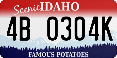 ID license plate 4B0304K