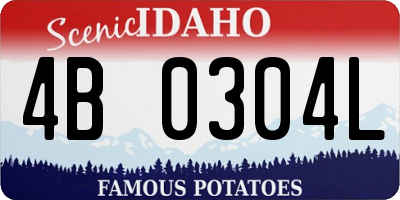 ID license plate 4B0304L