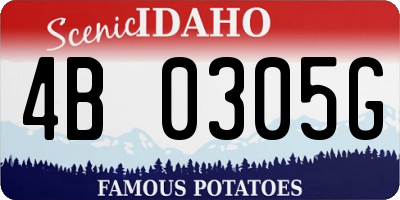 ID license plate 4B0305G