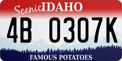 ID license plate 4B0307K