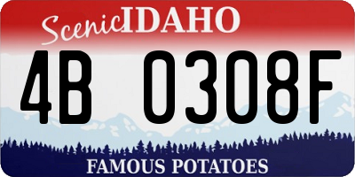 ID license plate 4B0308F