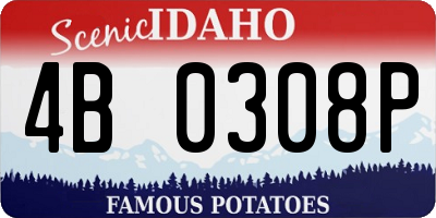 ID license plate 4B0308P