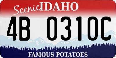 ID license plate 4B0310C
