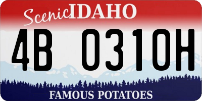 ID license plate 4B0310H