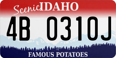 ID license plate 4B0310J