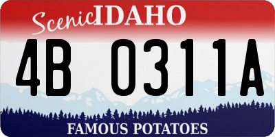 ID license plate 4B0311A