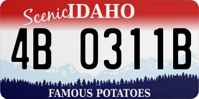 ID license plate 4B0311B