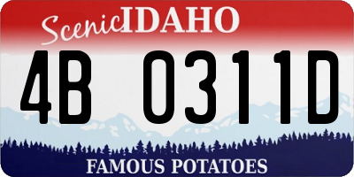 ID license plate 4B0311D
