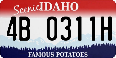 ID license plate 4B0311H