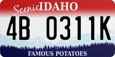 ID license plate 4B0311K