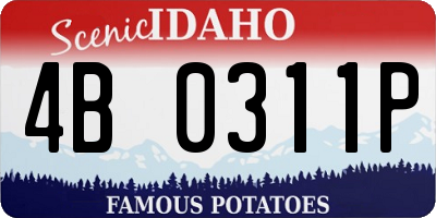 ID license plate 4B0311P