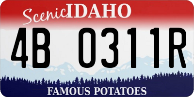 ID license plate 4B0311R